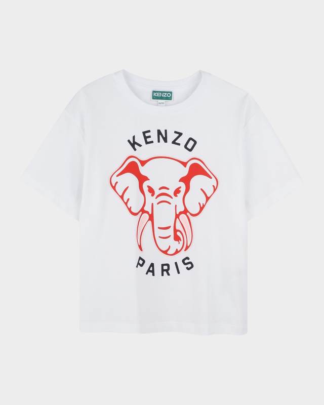 Kid's Logo-Print Elephant Graphic T-Shirt